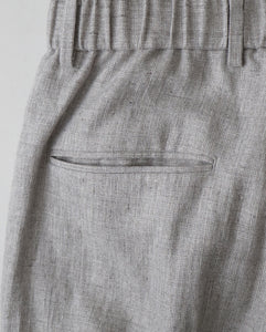 LINEN WOOL TWILL LOOSE FIT PANTS