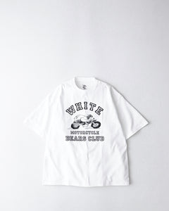 WHITE MOTORCYCLE BEARS CLUB T-SHIRT