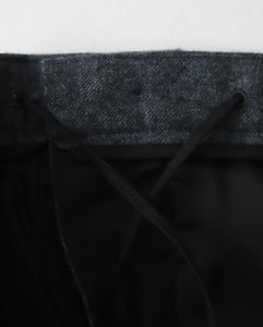 LINEN WOOL TWILL TUCKED EASY PANTS（WOMEN）