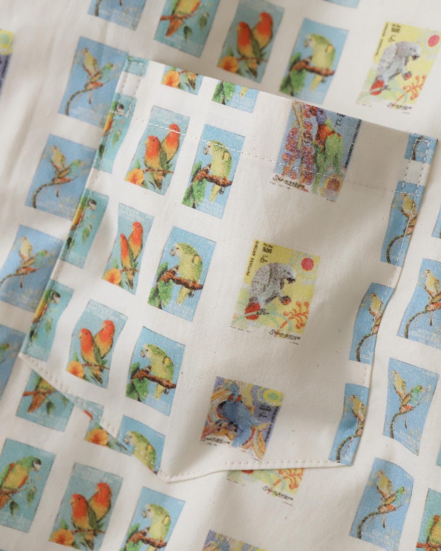 VINTAGE BIRDS STAMPS SHIRTS