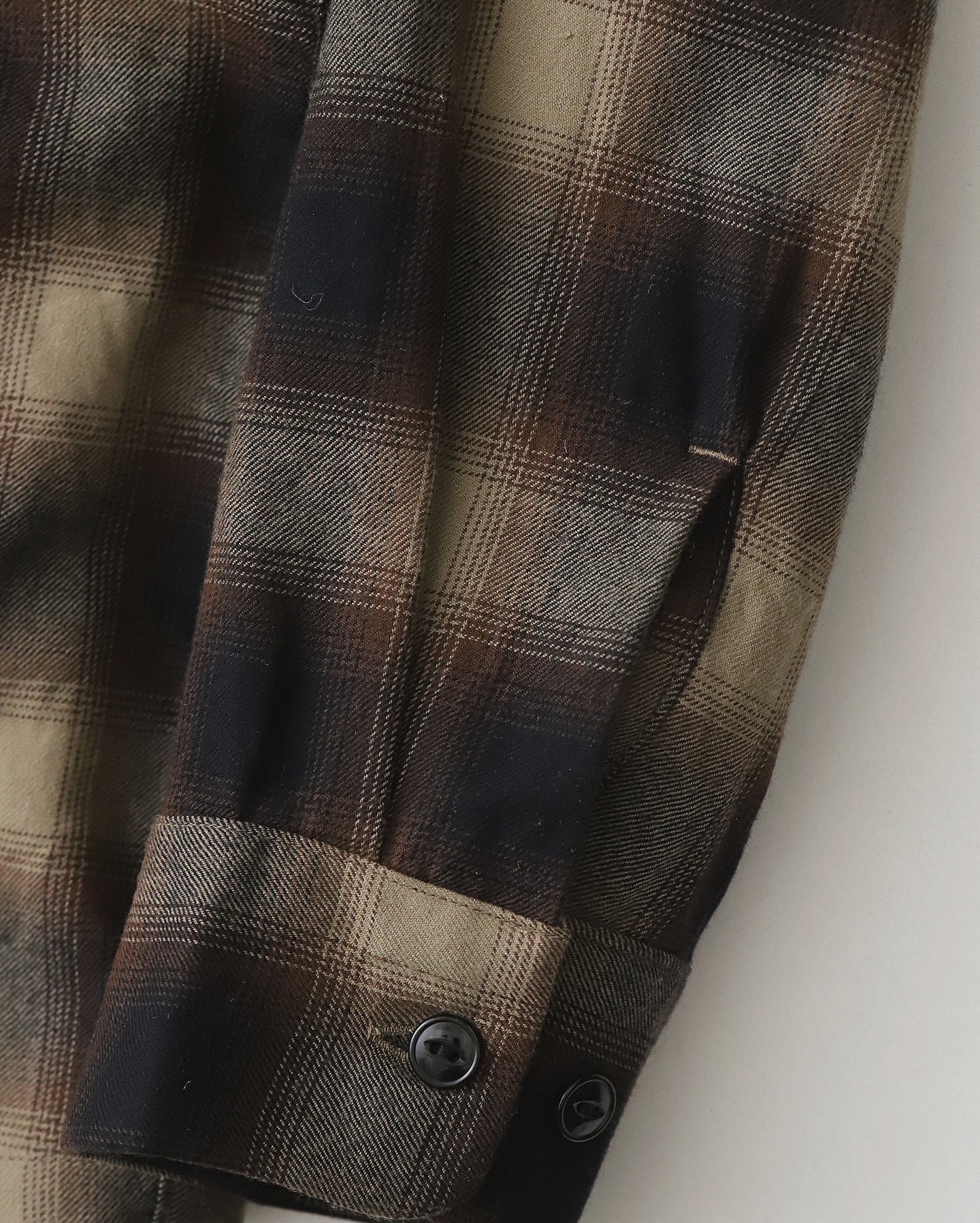 SUPER 120’S WOOL CHECK OPEN SHIRT