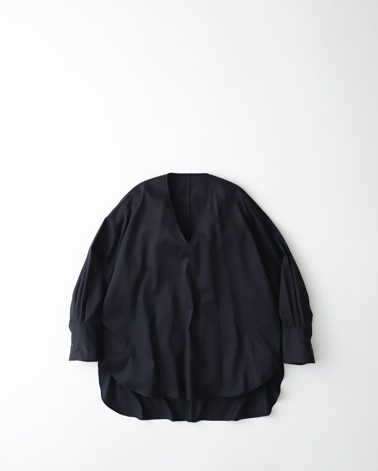 SILICON POPLIN LONG CUFF BLOUSE（WOMEN）
