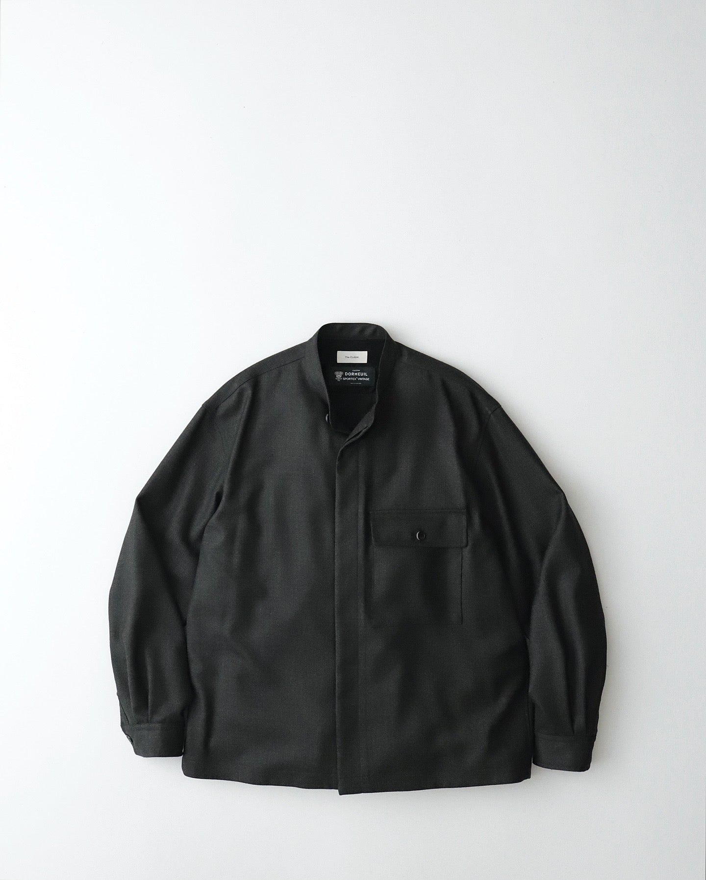 COLLARLESS OVER SHIRTS｜DORMEUIL VINTAGE SPORTEX