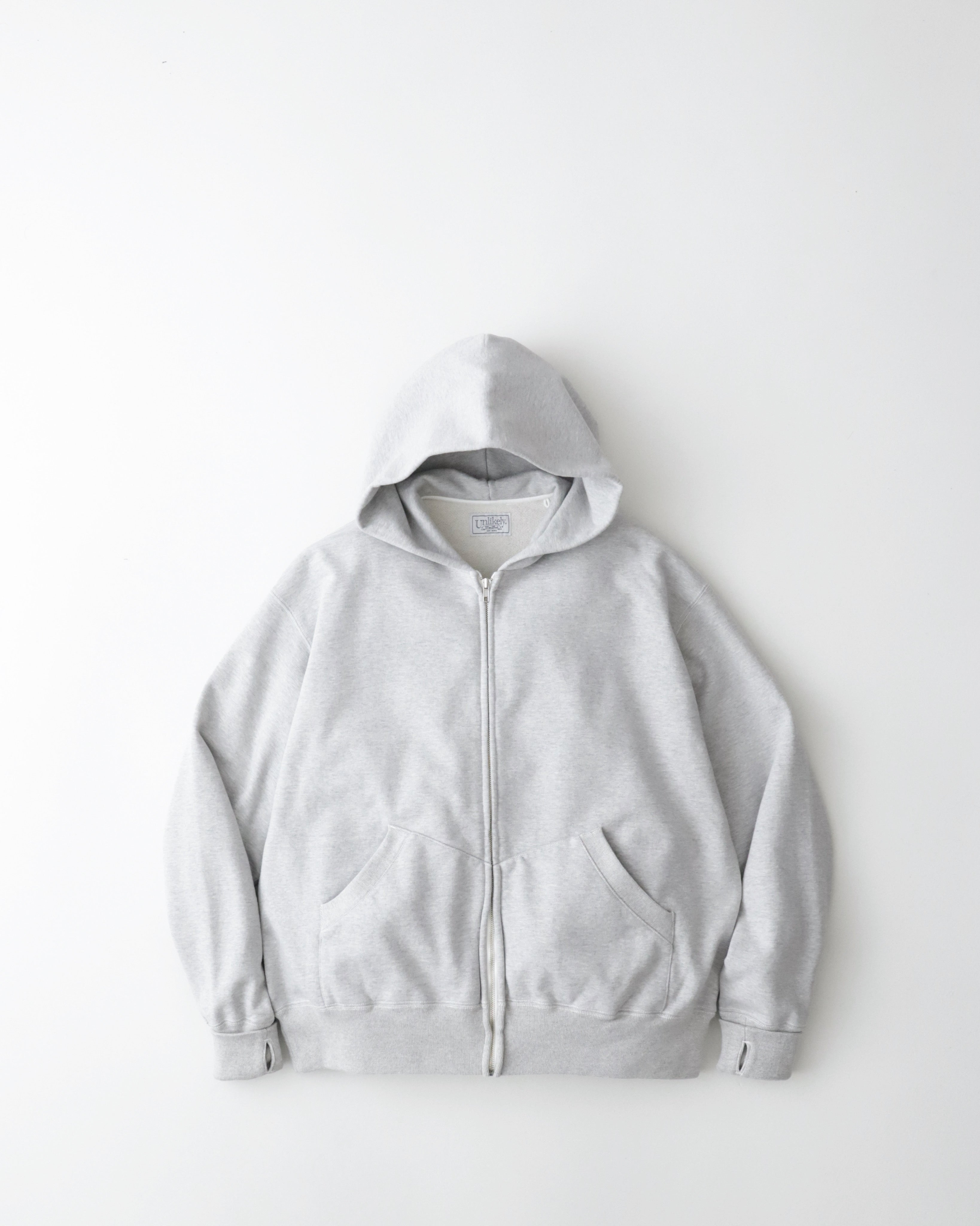 UNLIKELY SIMPLE SWEAT ZIP UP HOODIE