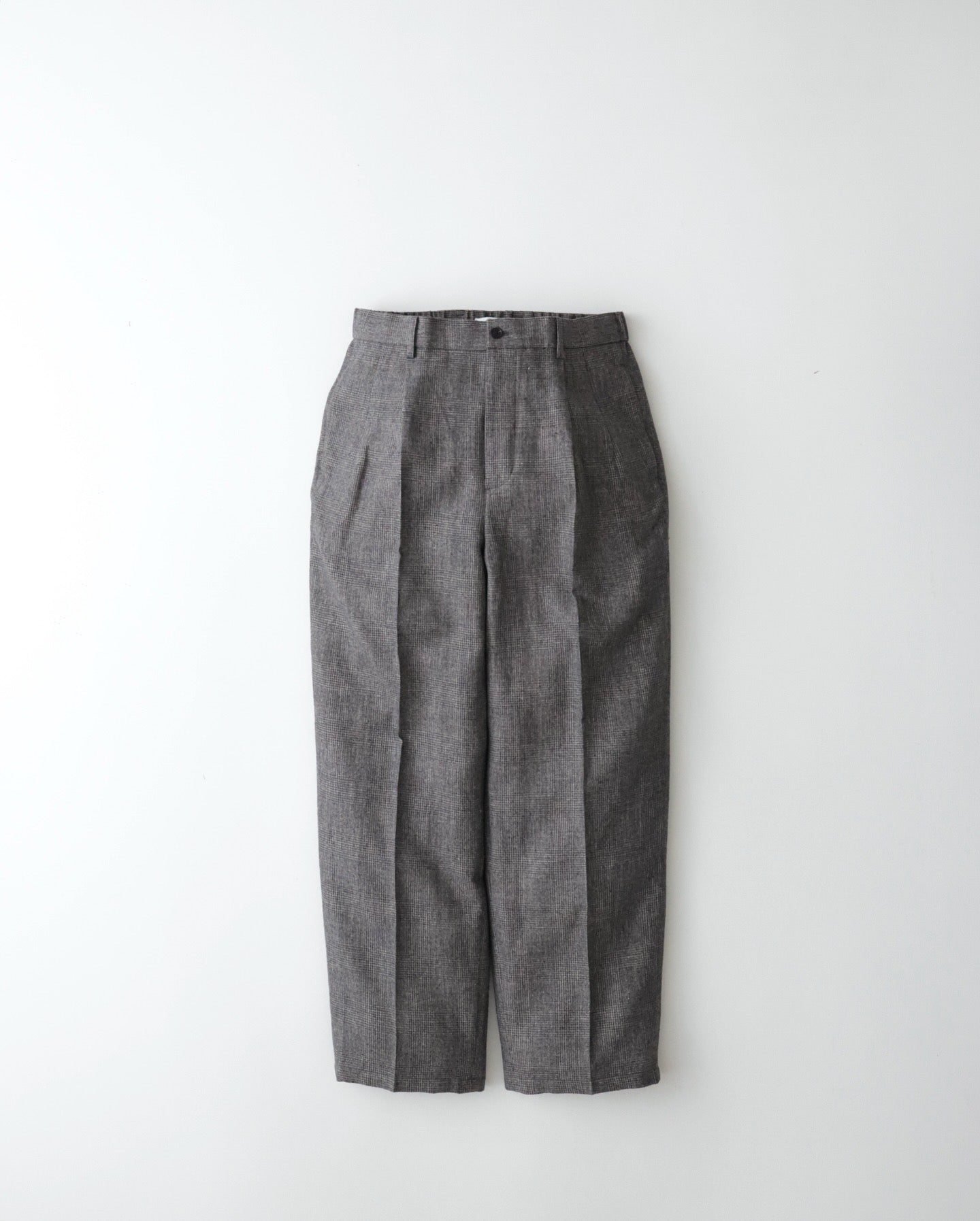 LINEN WOOL TWILL LOOSE FIT PANTS