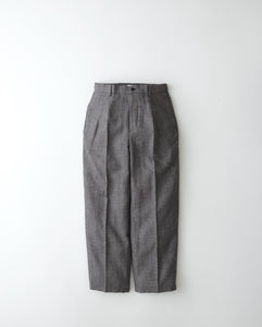 LINEN WOOL TWILL LOOSE FIT PANTS