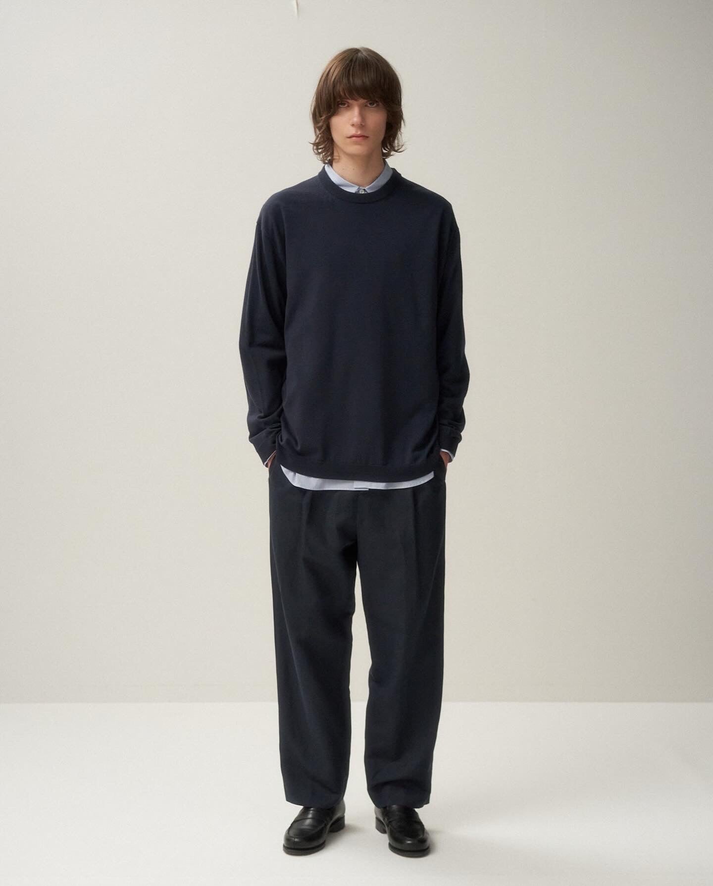 SILK WASHI TWILL WIDE PANTS