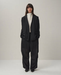 TECHNO WOOL ETERMIN COLLARLESS JACKET（WOMEN）