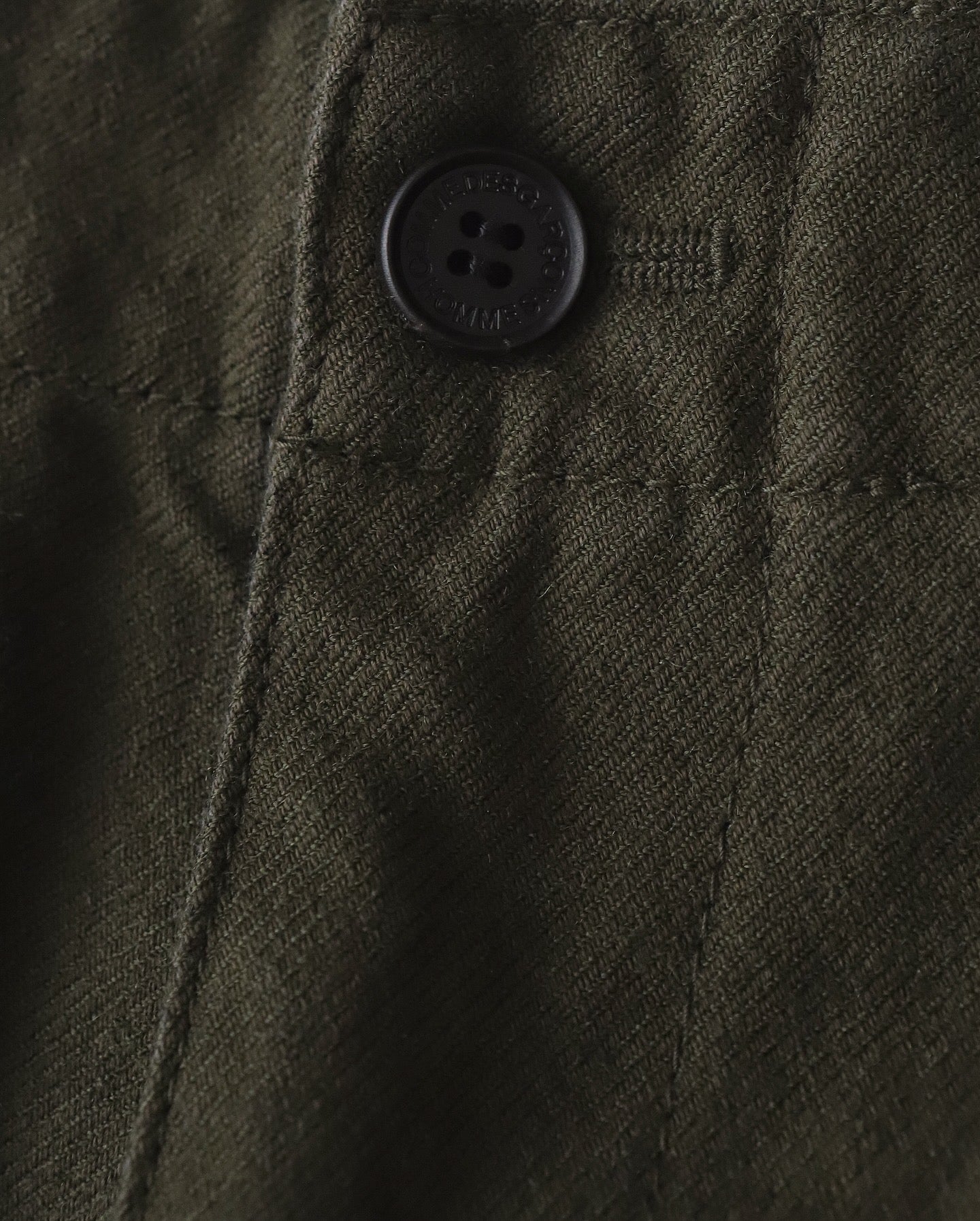 CARGO PANTS COTTON WOOL ARMY SERGE