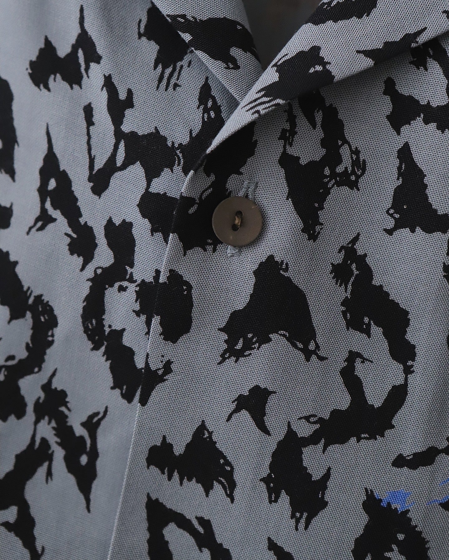 LEOPARD OPEN COLLAR SHIRT