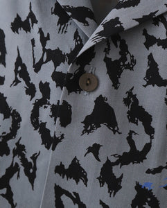 LEOPARD OPEN COLLAR SHIRT