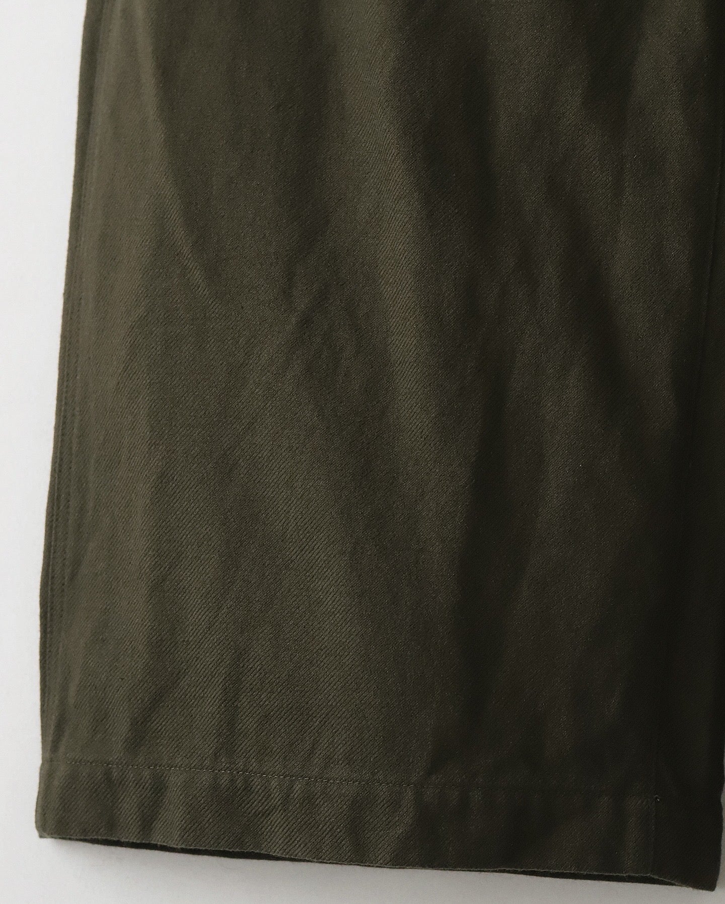 CARGO PANTS COTTON WOOL ARMY SERGE