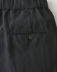 COTTON LINEN VOILE TWO TUCKED EASY PANTS
