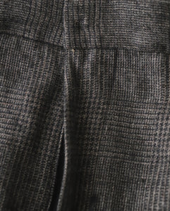 LINEN WOOL TWILL TUCKED EASY PANTS（WOMEN）