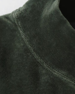 COMPACT VELOUR MOCK NECK