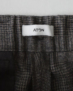 LINEN WOOL TWILL LOOSE FIT PANTS