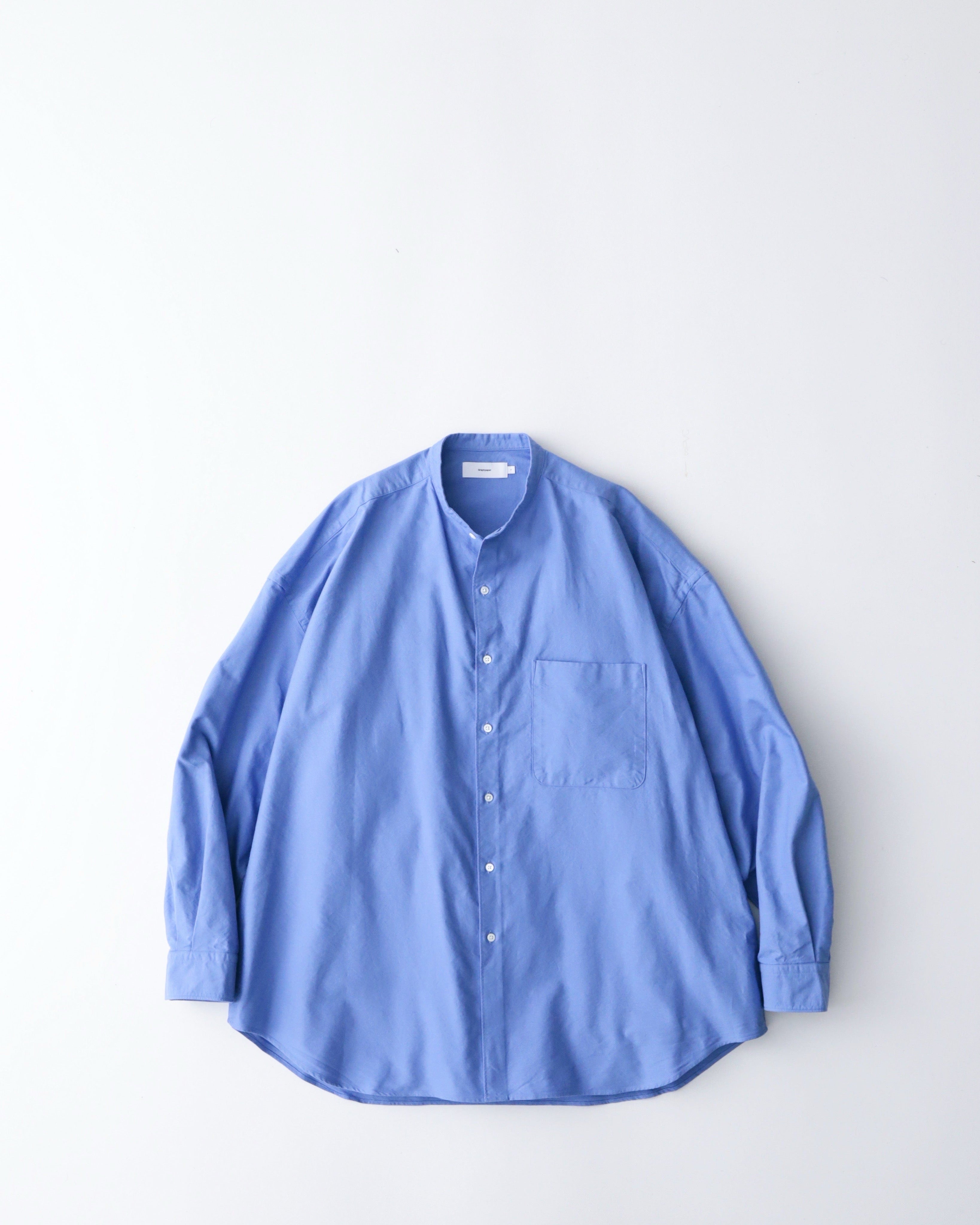 OXFORD OVERSIZED BAND COLLAR SHIRT