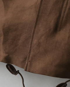 BACK SATIN LINEN CUPRO SHORT MODS COAT