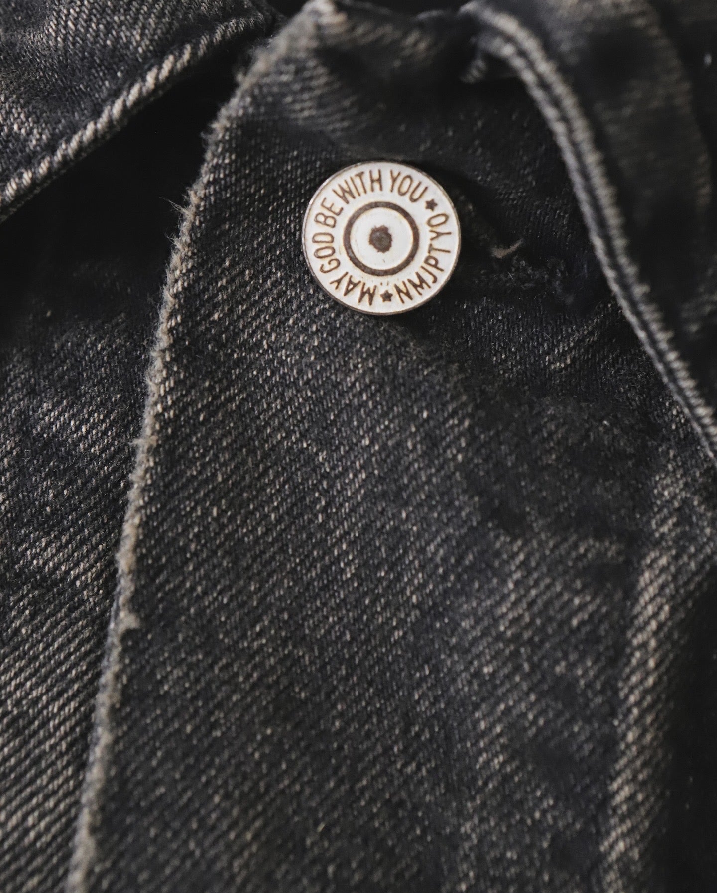 NEW MANUAL BLACK DENIM TRACKER JACKET