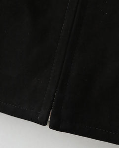 GOAT SUEDE ZIP UP BLOUSON