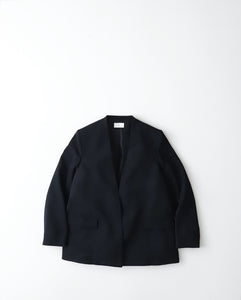 TECHNO WOOL ETERMIN COLLARLESS JACKET（WOMEN）