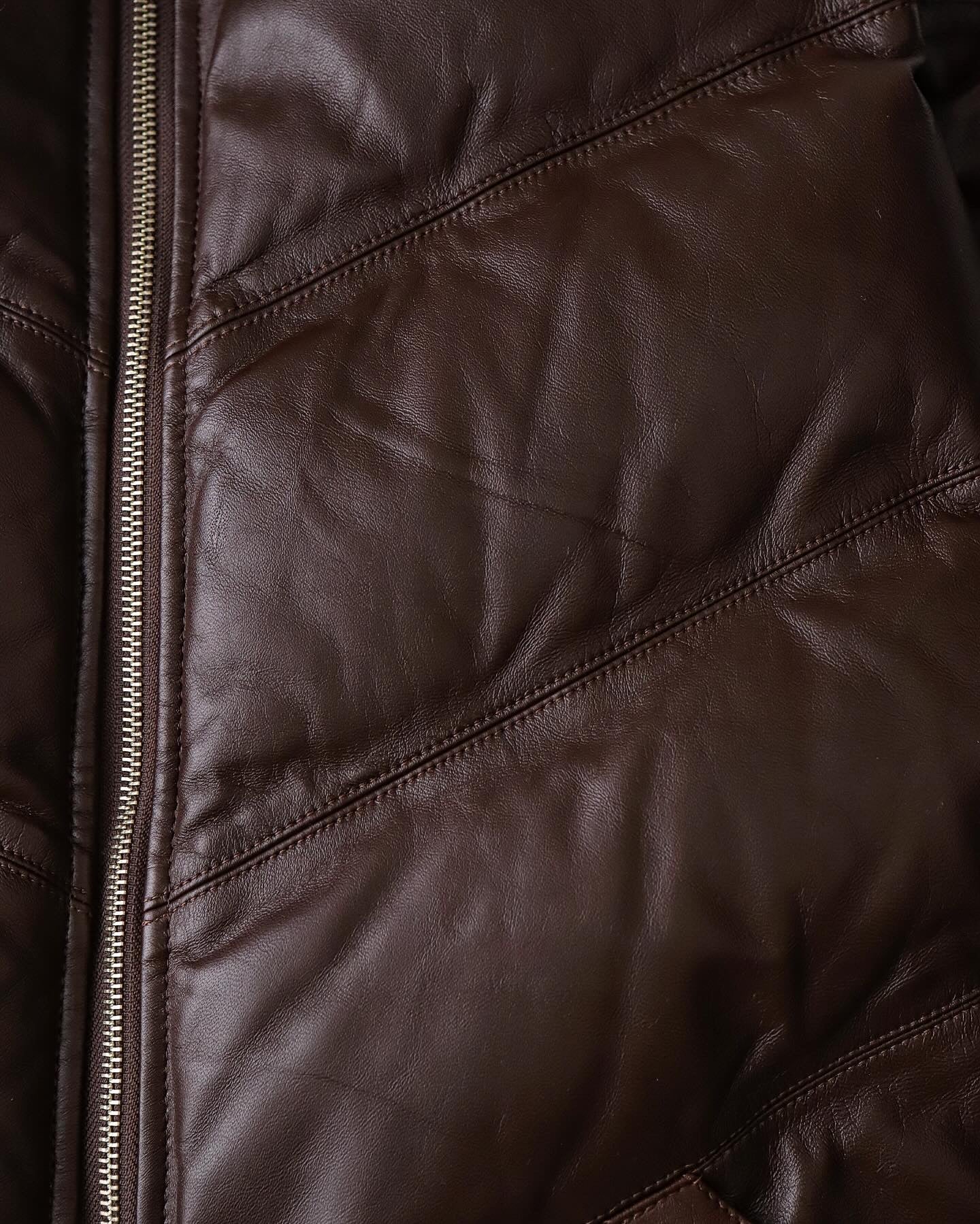 LEATHER DOWN JACKET -A-