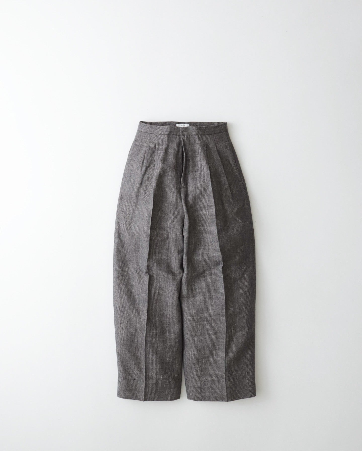 LINEN WOOL TWILL TUCKED EASY PANTS（WOMEN）