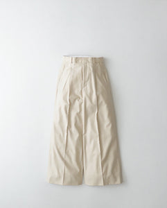 MERINO COLLEGE FLANNEL TUCKED WIDE PANTS（WOMEN）