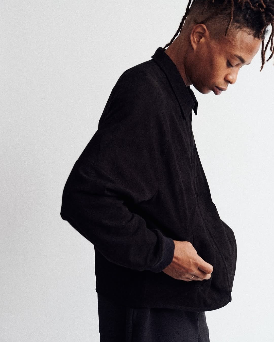 GOAT SUEDE ZIP UP BLOUSON
