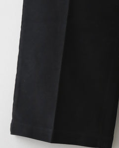 OUT TUCK WIDE TAPERED PANTS｜MOLESKIN