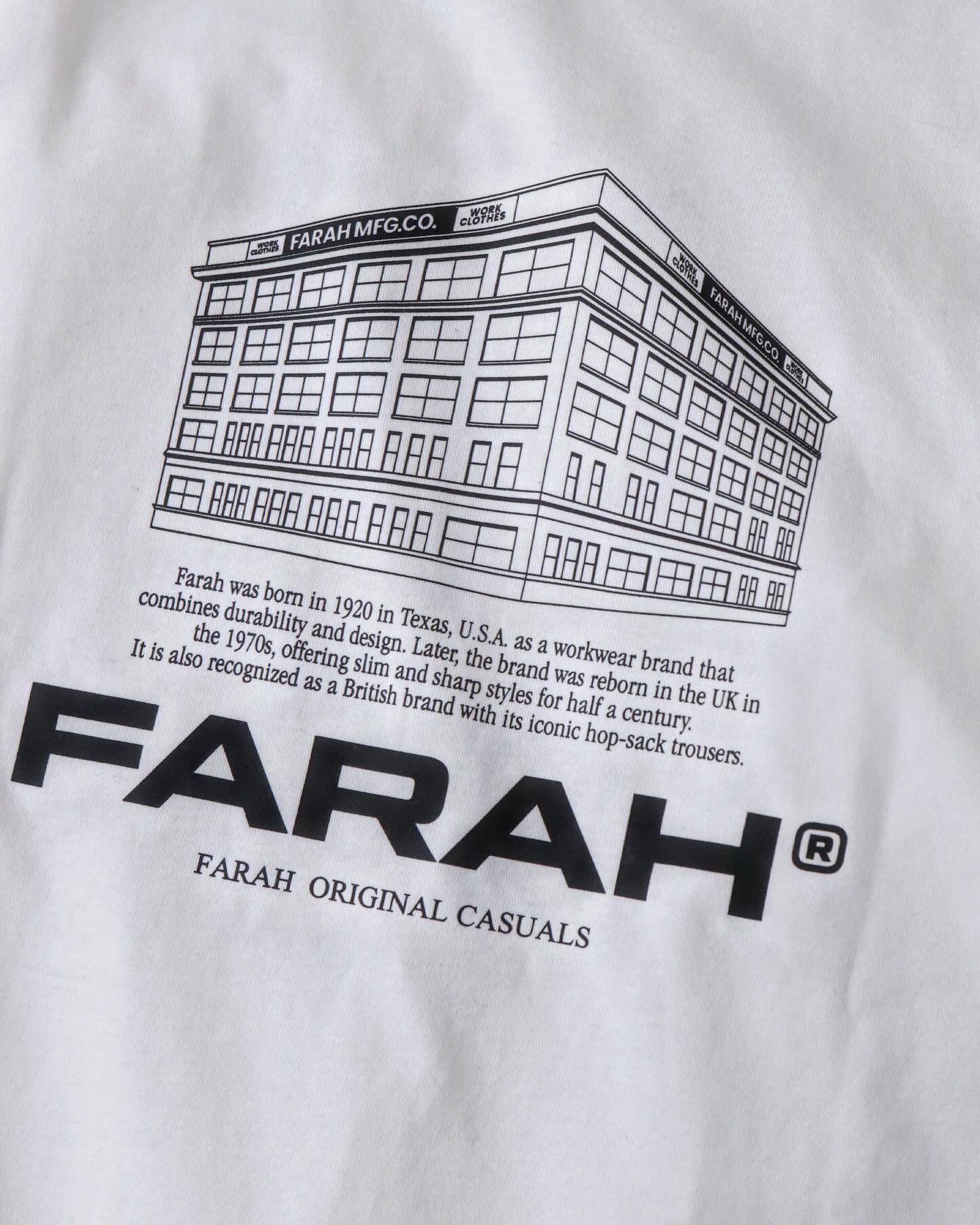 PRINTED GRAPHIC T-SHIRT "FARAH MFG.CO."