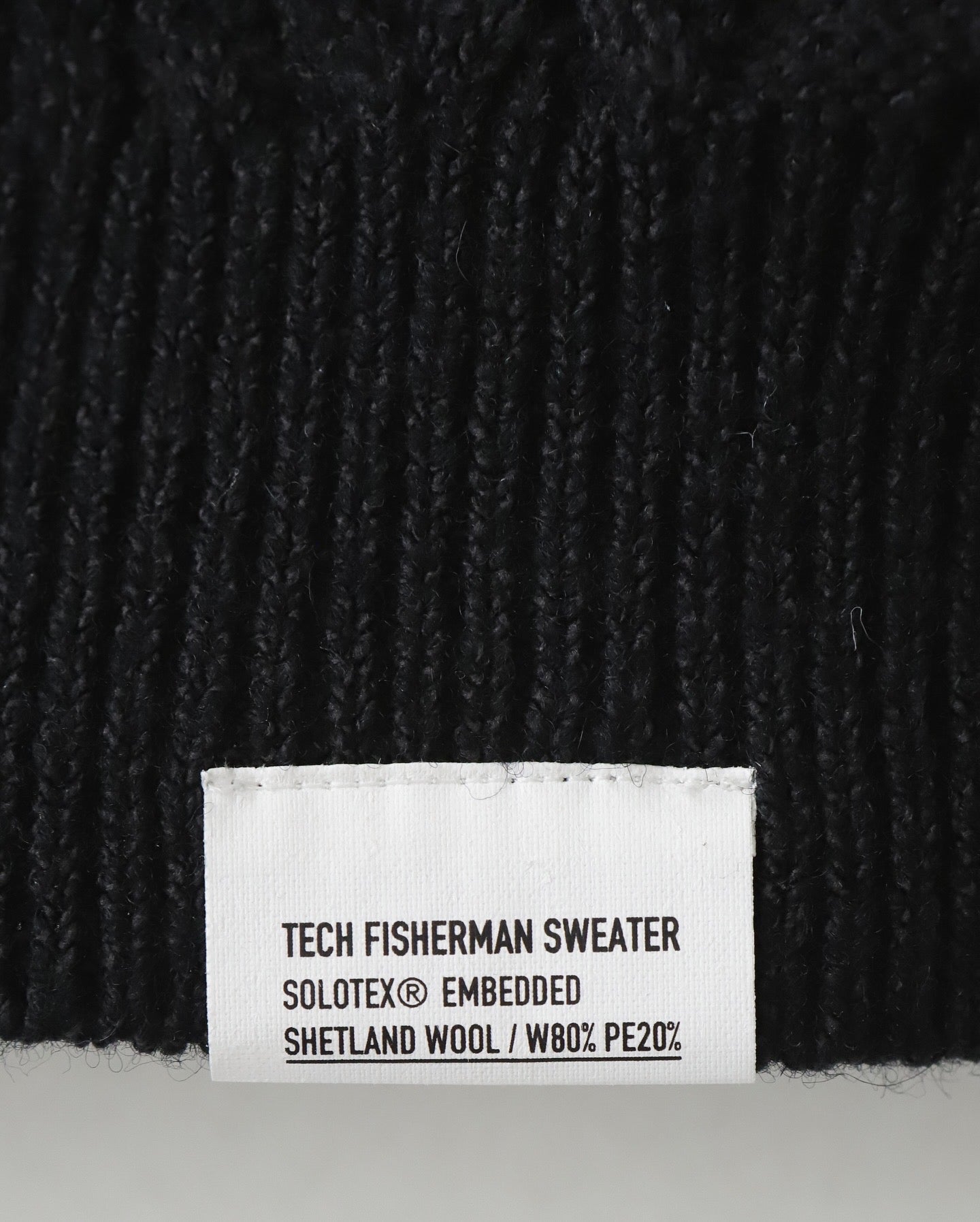 SHETLAND WOOL x SOLOTEX® TECH FISHERMAN SWEATER