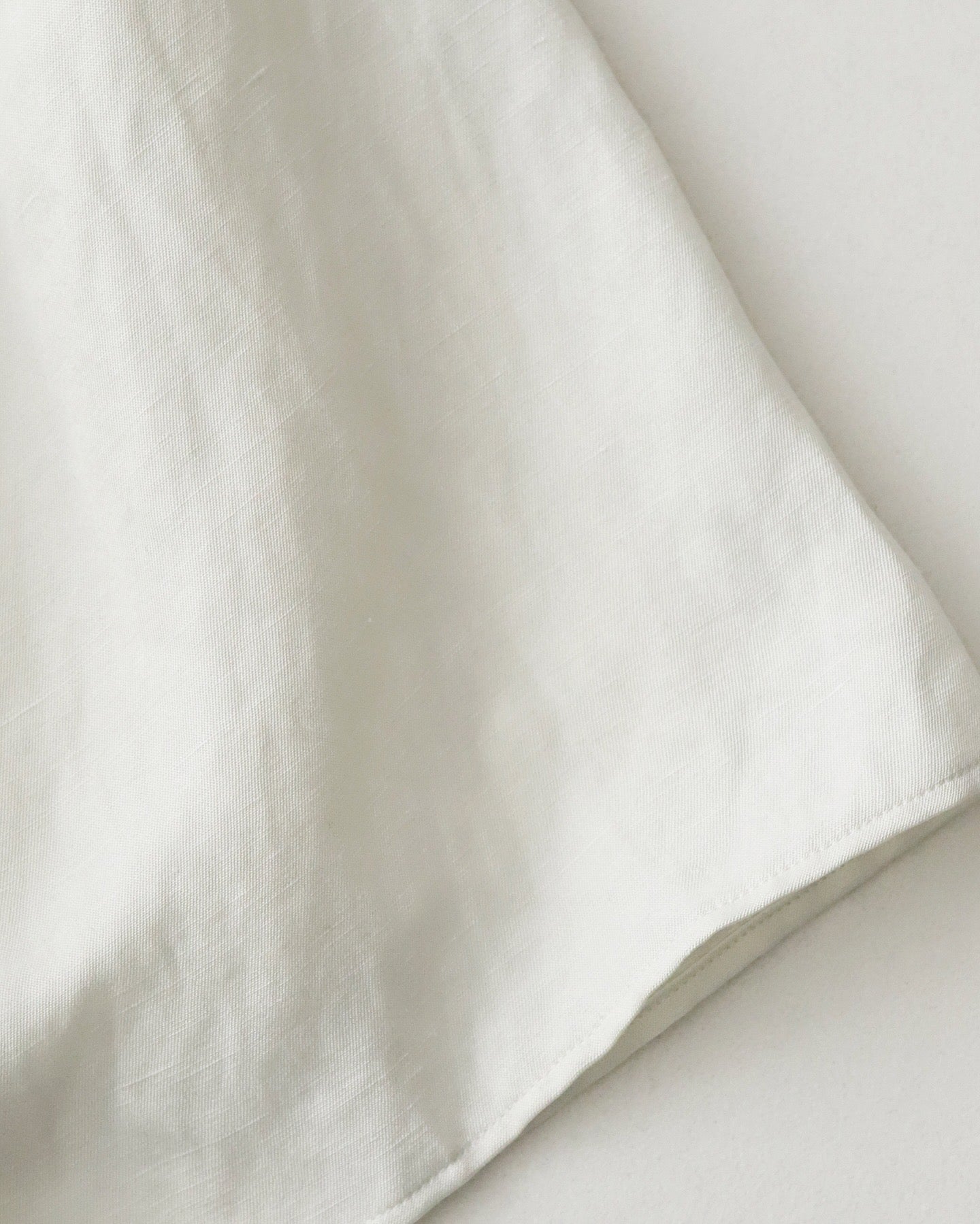 SILK LINEN OPEN COLLAR S/S SHIRT