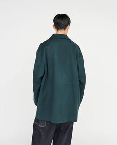 BACK TWILL SATIN COAT