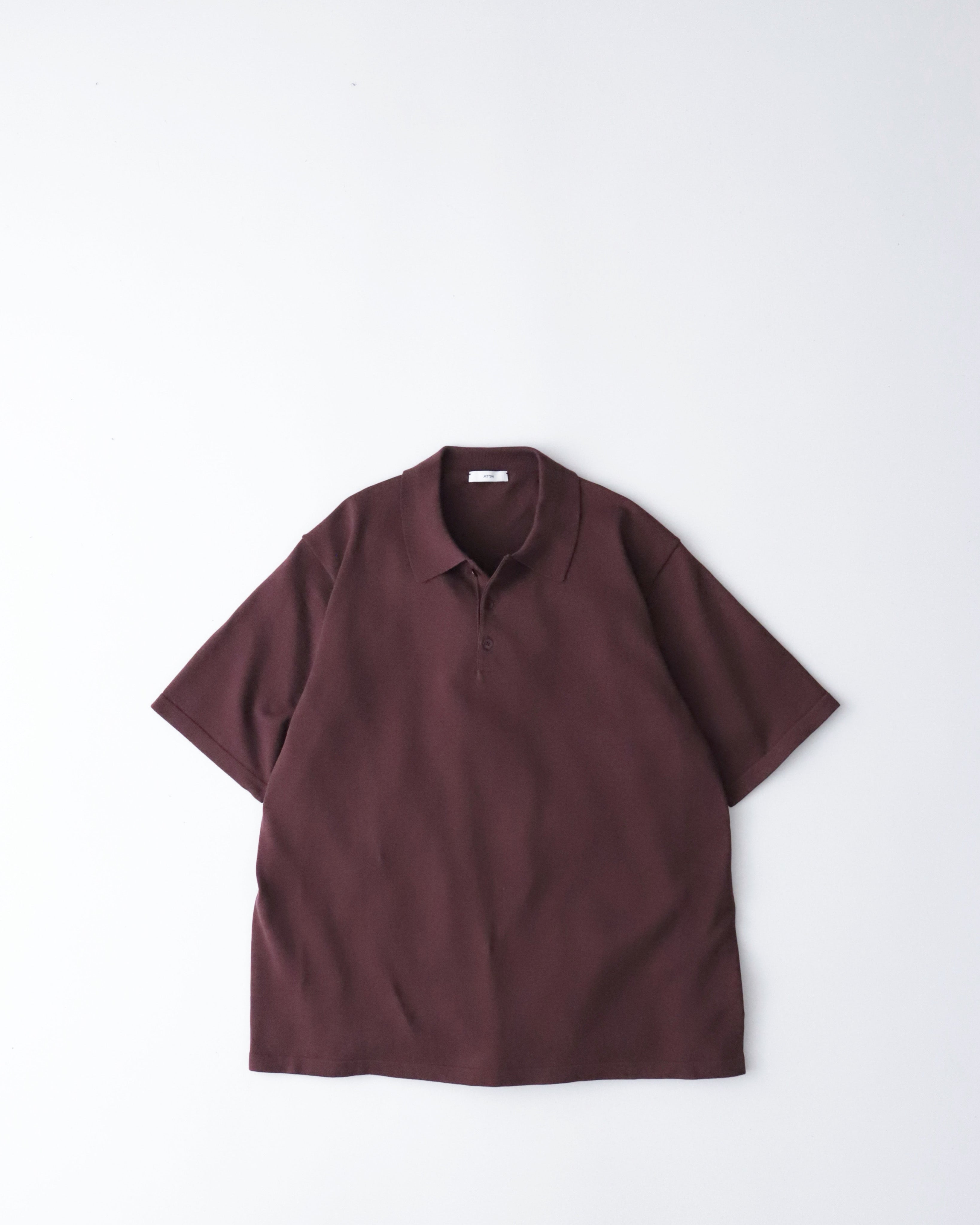 NATURAL DYED ORGANIC COTTON HALF SLEEVE POLO KNIT