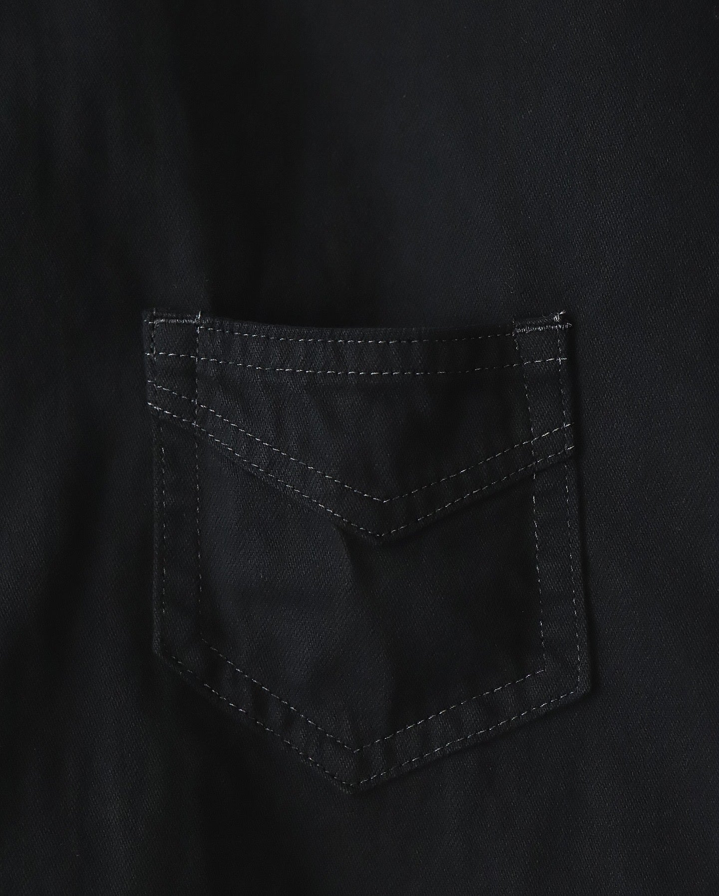 BLACK DYED DENIM SHIRT