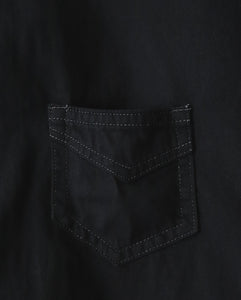 BLACK DYED DENIM SHIRT