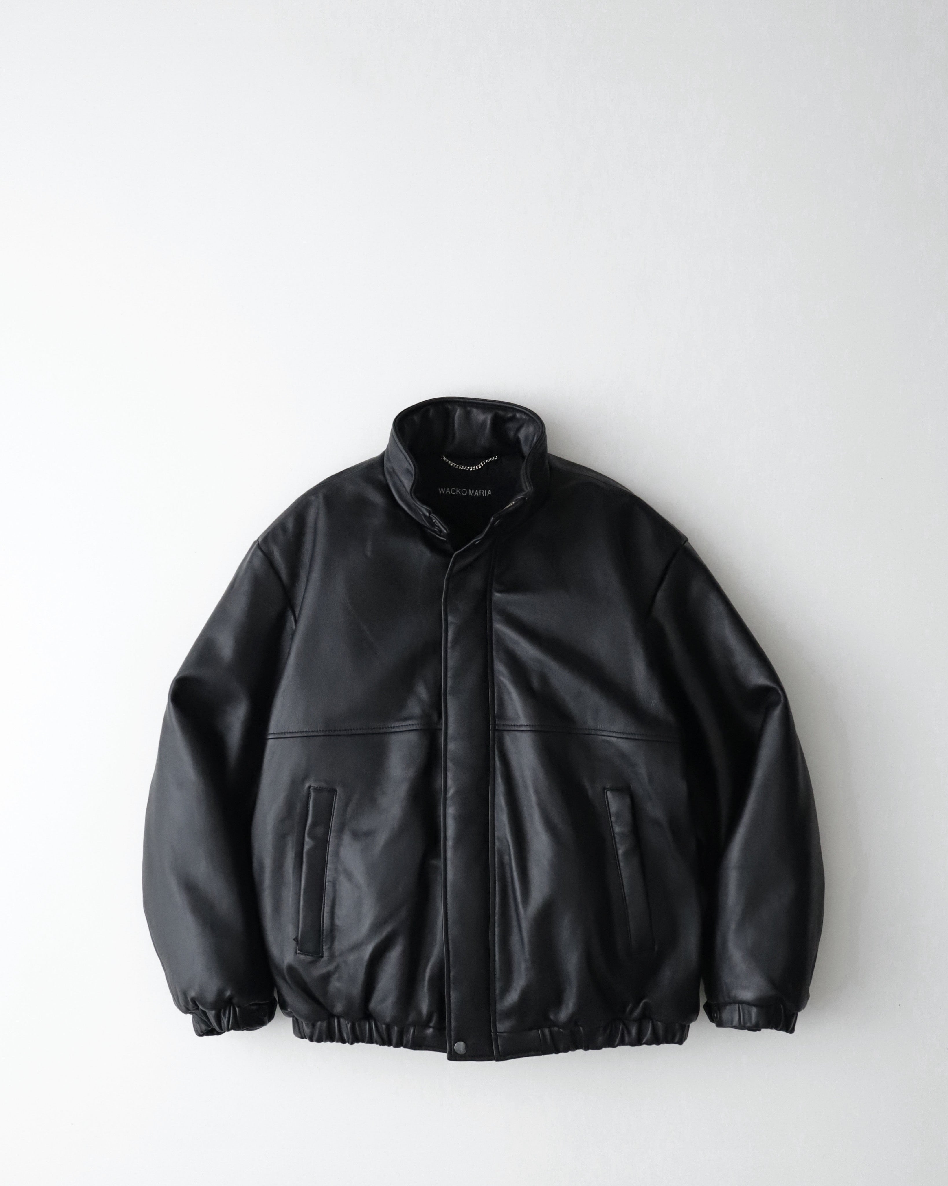 LEATHER PUFFER JACKET