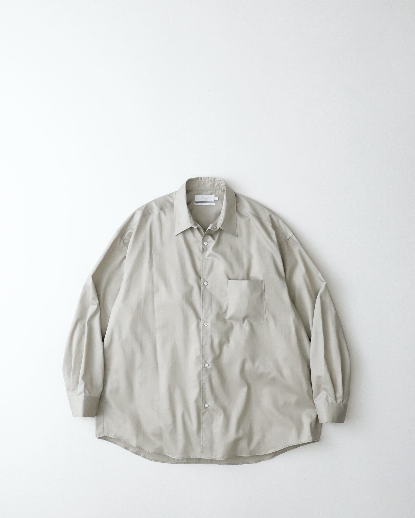 SILICON POPLIN OVERSIZED REGULAR COLLAR SHIRT