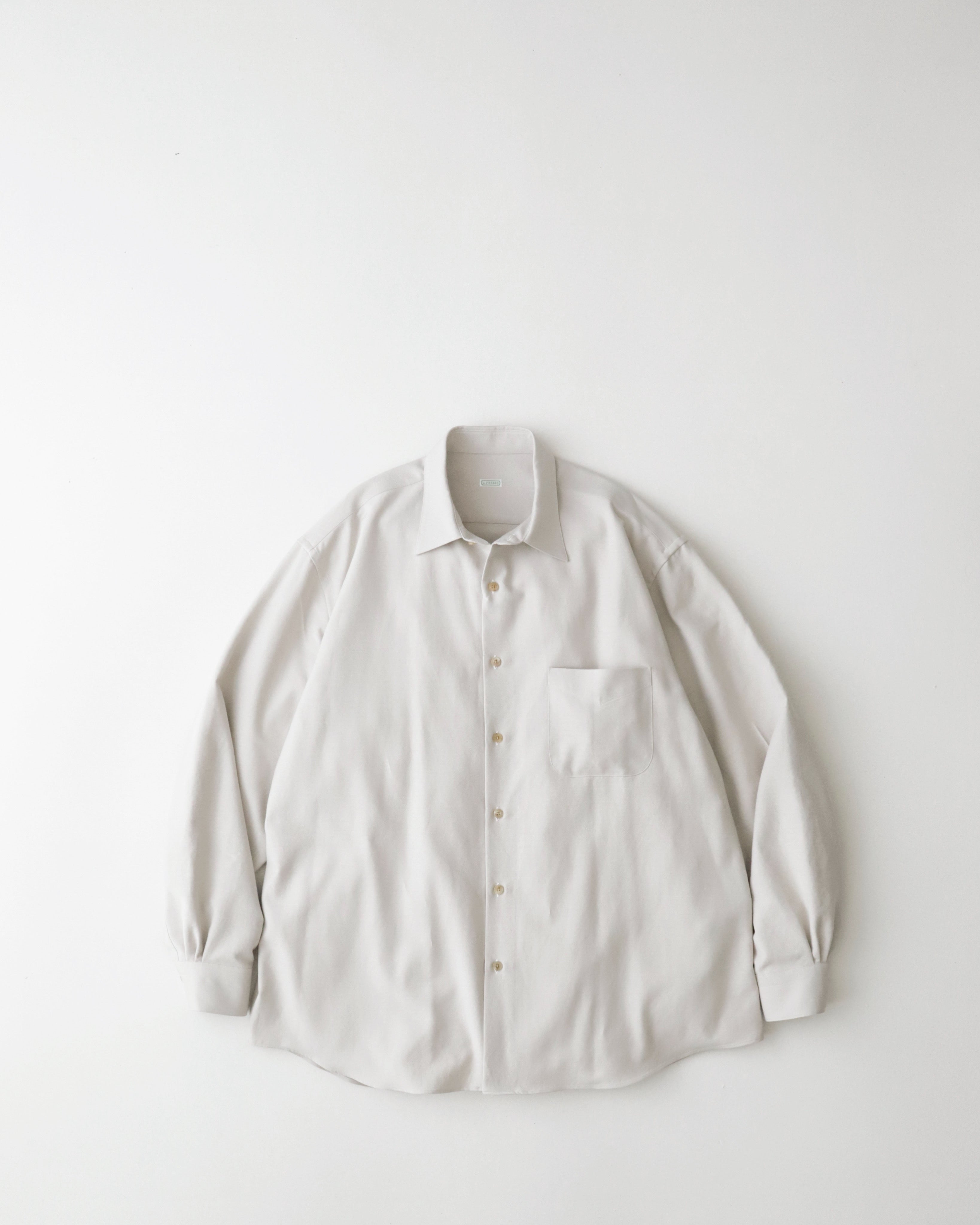 SILK COTTON OXFORD REGULAR COLLAR SHIRT