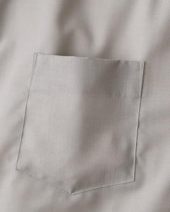 TECHNO WOOL TROPICAL OVERSIZED BAND COLLAR SHIRT