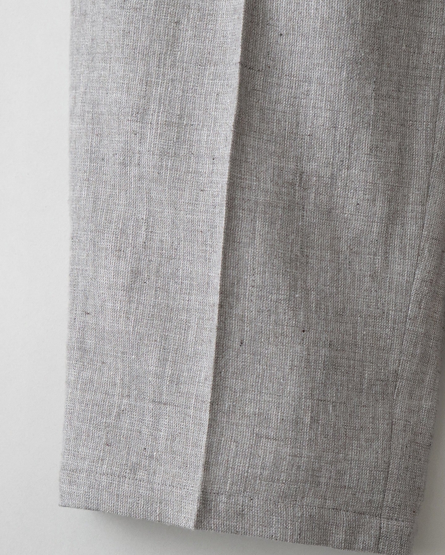 LINEN WOOL TWILL LOOSE FIT PANTS