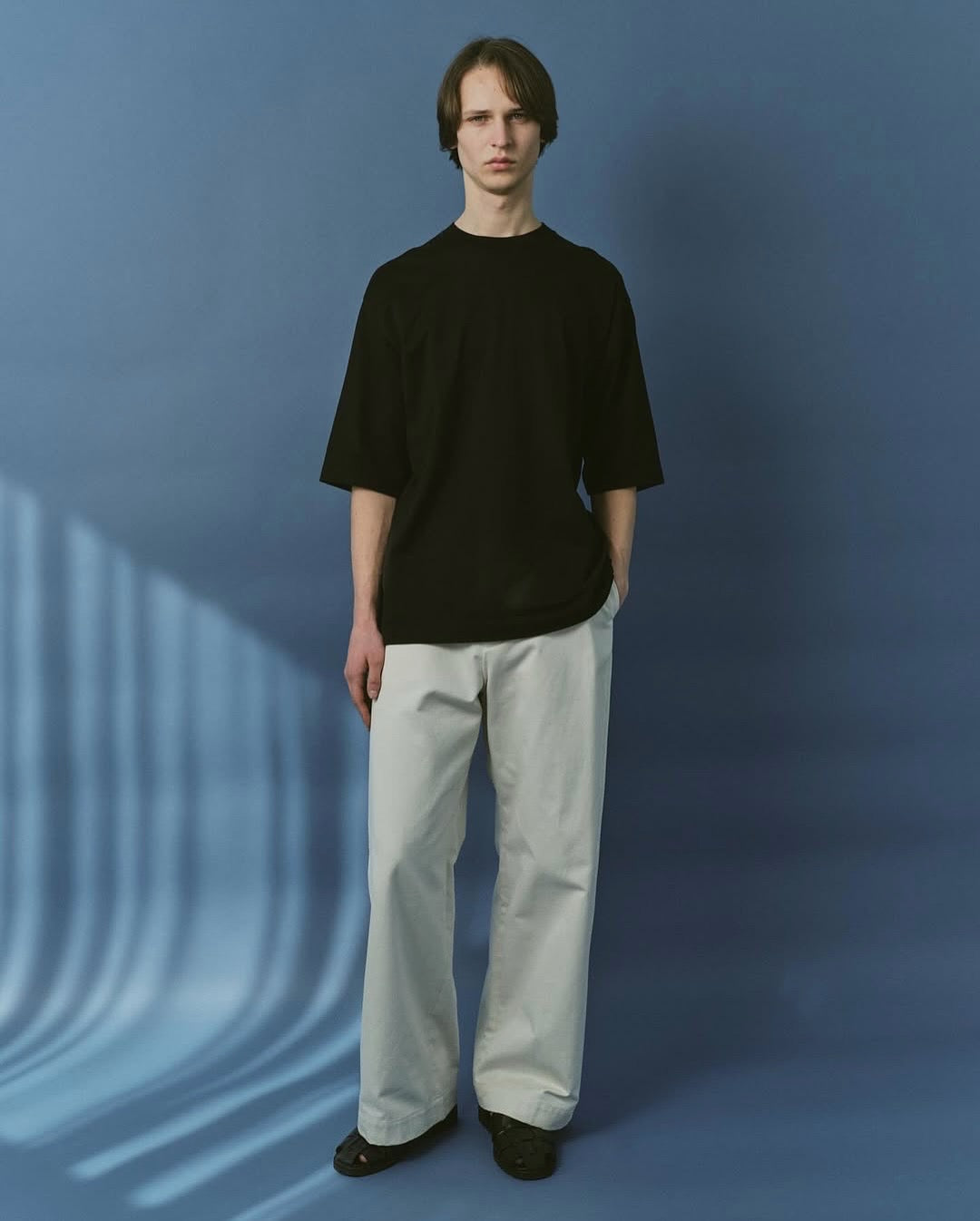 COTTON SATIN BAGGY PANTS