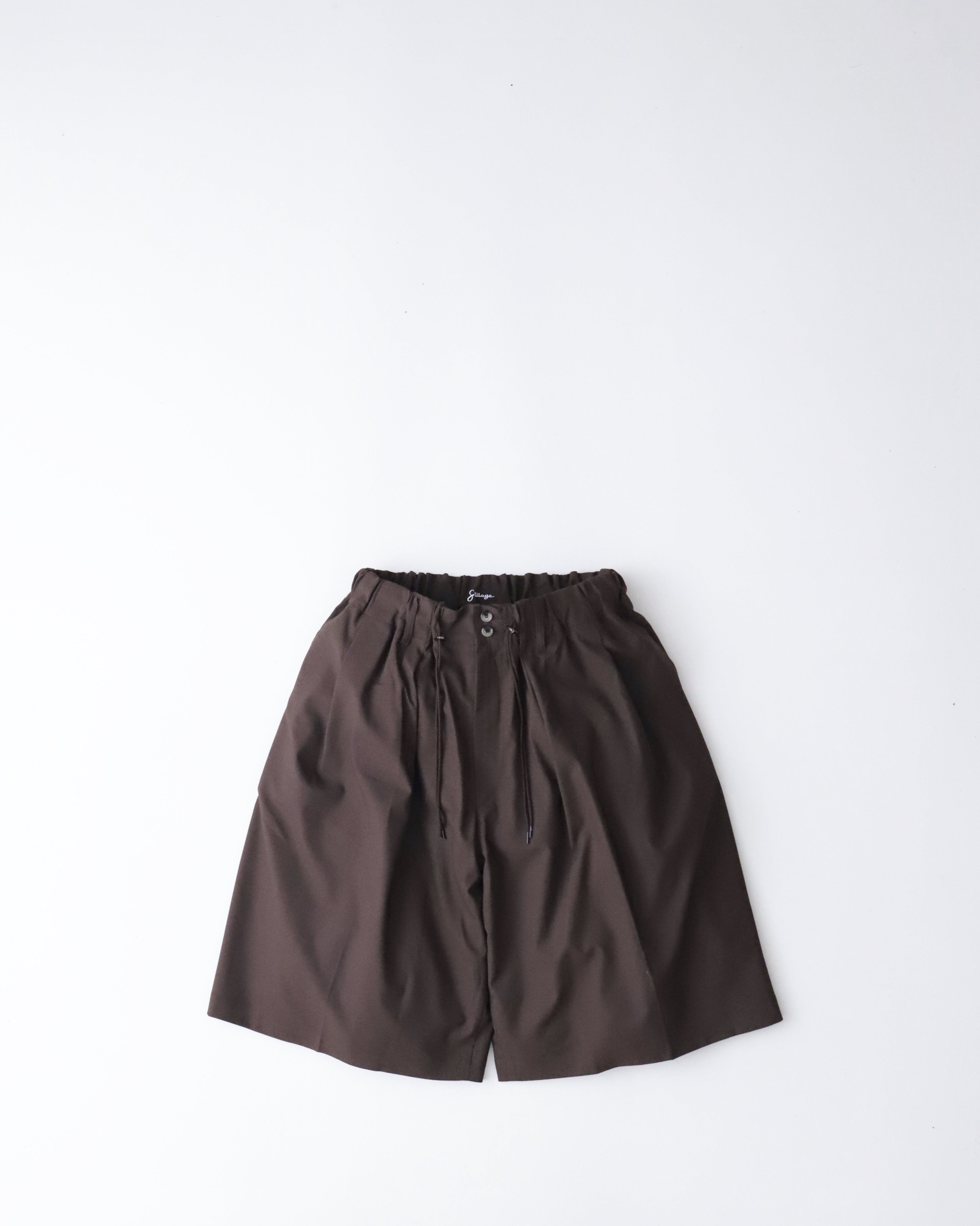 CIRCULAR SHORT PANTS BROWN