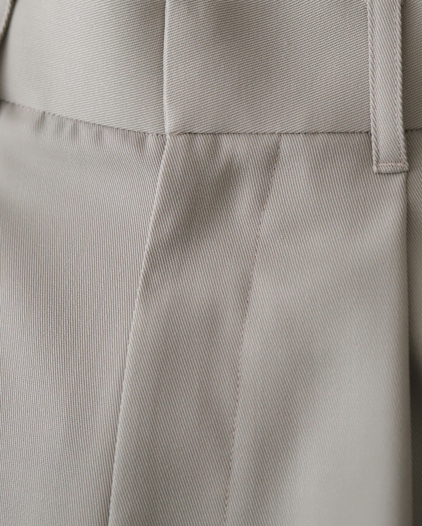 TECHNO WOOL NYLON TWO TUCK WIDE PANTS（WOMEN）