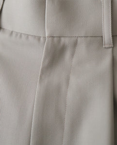 TECHNO WOOL NYLON TWO TUCK WIDE PANTS（WOMEN）