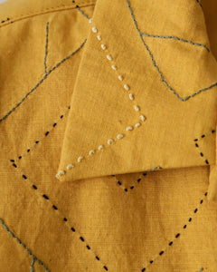 OVERSHIRT SHORT SLEEVE EMBROIDERED FABRIC YELLOW