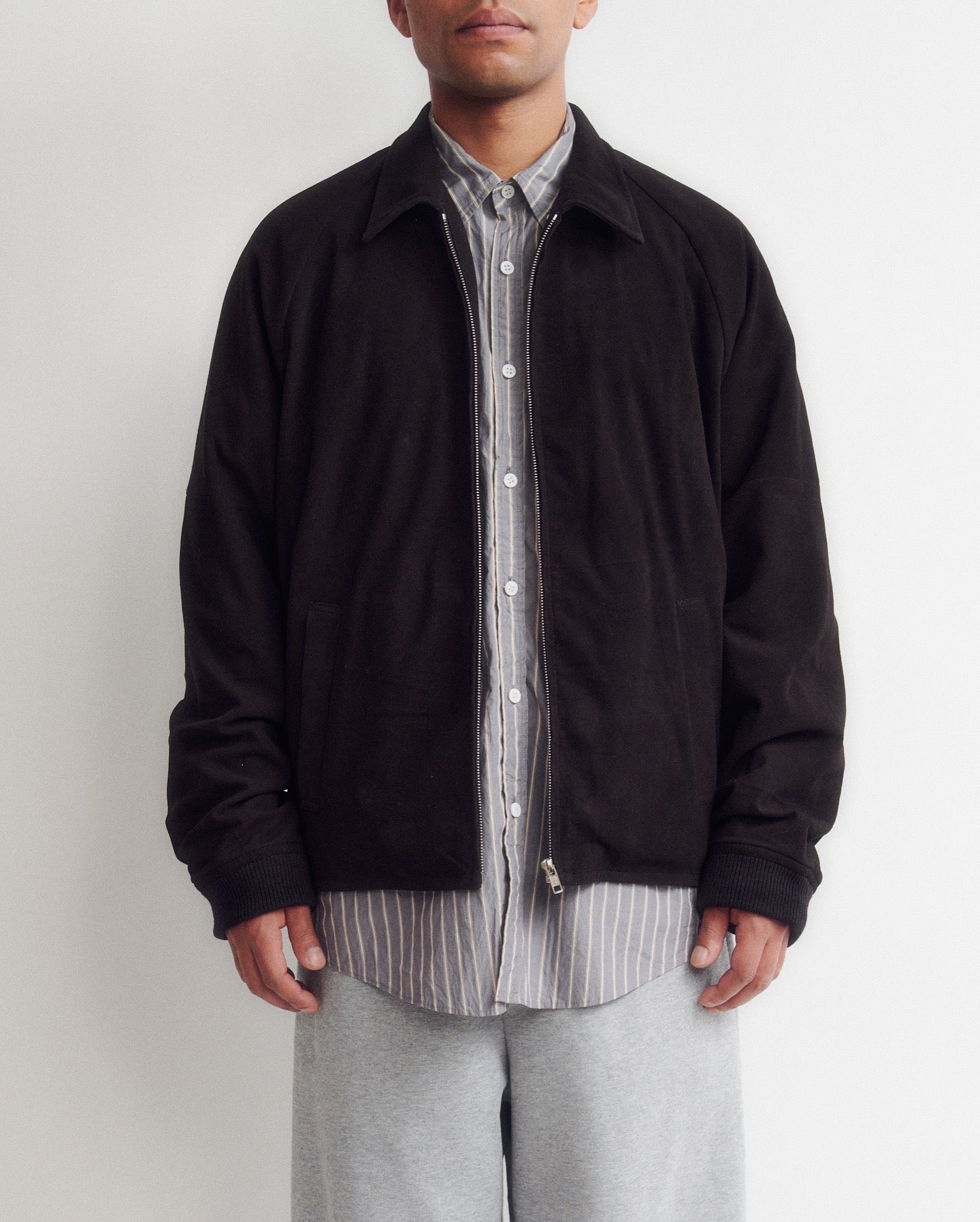 GOAT SUEDE ZIP UP BLOUSON