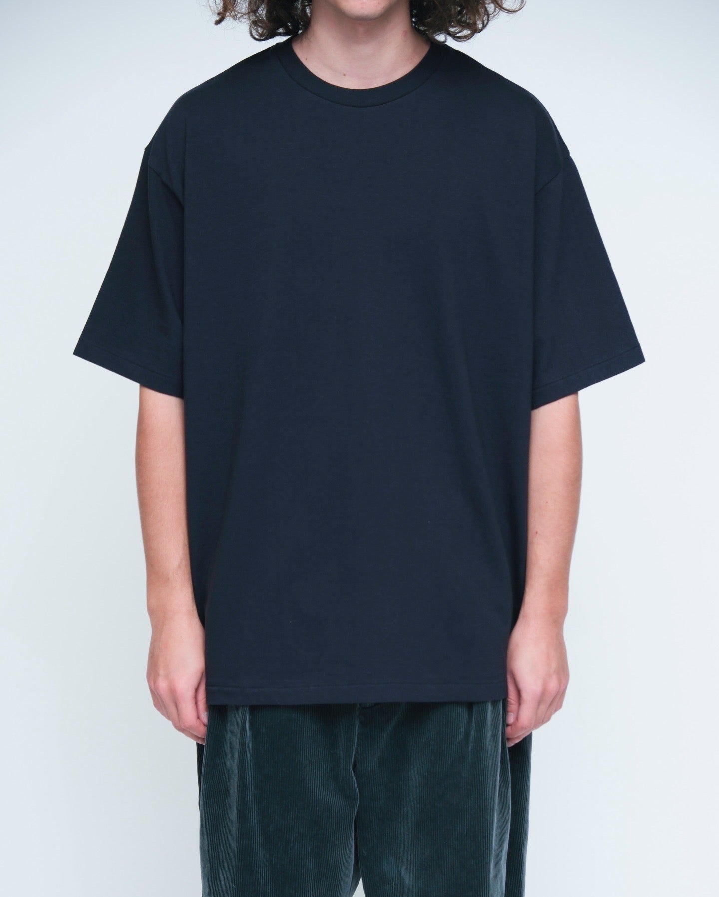 A.PRESSE コットンカシミヤTシャツ ネイビー サイズ3 ドレープ上質素材
