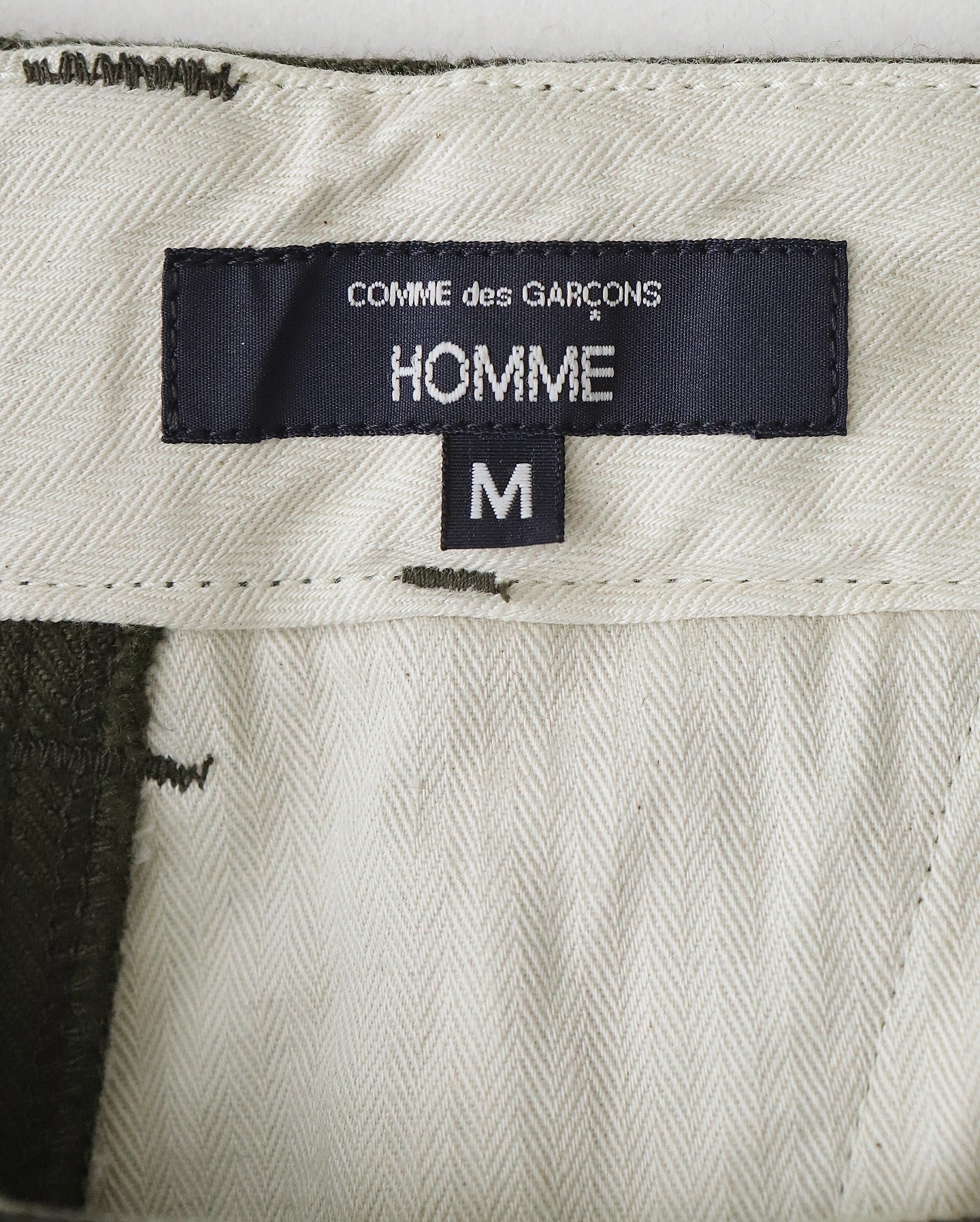 CARGO PANTS COTTON WOOL ARMY SERGE